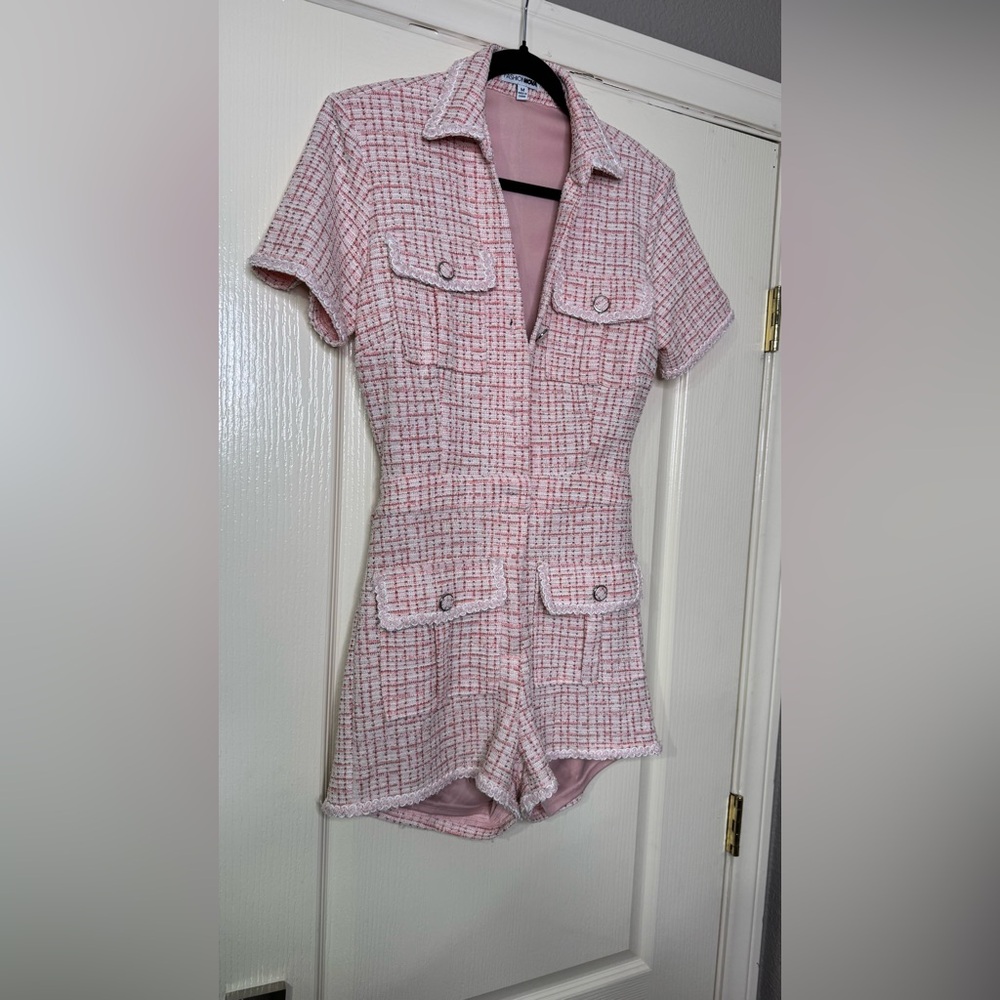 Stay Sweet Romper FN Pink Romper Fashion Nova